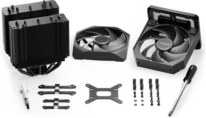 be quiet! Dark Rock Elite Air CPU Cooler | 2X Silent Wings 135mm PWM Fans | Speed Switch with 2 Modes | High-Performance Heat Pipes | Front Fan Rail System | Enhanced RAM Compatibility | BK037
