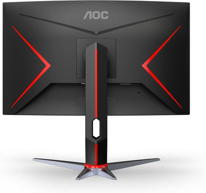 AOC C27G2Z 27" Curved Frameless Ultra-Fast Gaming Monitor, FHD 1080p, 0.5ms 240Hz, FreeSync, 2x HDMI 2.0, 1x Display Port, Height Adjustable, Xbox PS5 Switch Ready, 3-Year Zero-Bright-Dot