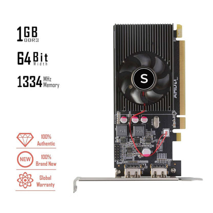 Radeon HD 6570 Graphics Card, Dual HDMI, 1G GDDR3 64-bit, Video Cards PC, Low Profile, Computer GPU, PCI Express x 16, 60W Low Power, Plug & Play, DirectX 11