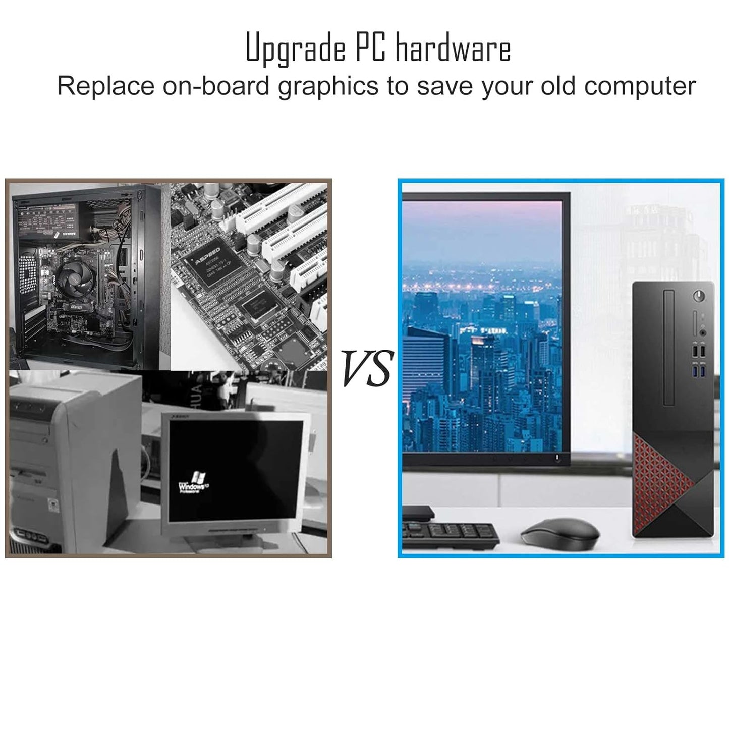 Radeon HD 5450 2GB Graphics Card, GDDR3 64-bit, HDMI DVI VGA, Low Profile, PCI Express x16, DirectX 11, Video Card PC, Computer GPU, Support 2 Monitors