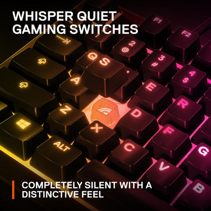 SteelSeries Apex 3 TKL RGB Gaming Keyboard – Tenkeyless Compact Form Factor - 8-Zone RGB Illumination – IP32 Water & Dust Resistant – Whisper Quiet Gaming Switch – Gaming Grade Anti-Ghosting, Black
