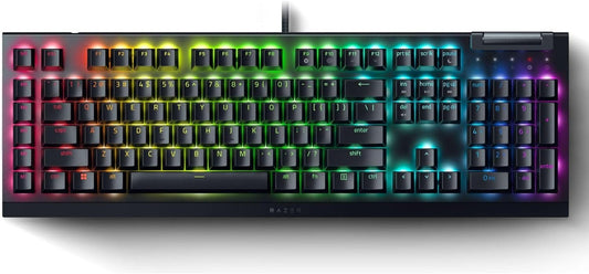 Razer BlackWidow V4 X Mechanical Gaming Keyboard: Yellow Switches Linear & Silent - 6 Macro Keys - Chroma RGB - Doubleshot ABS Keycaps - Roller & Media Keys - Snap Tap