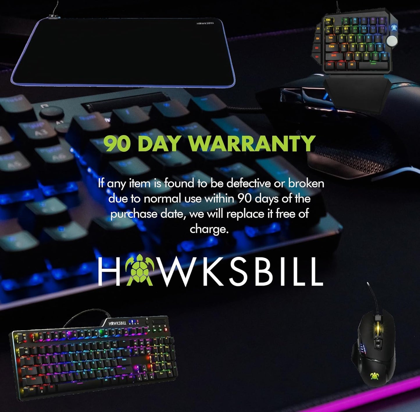 Scorpion V1 Wired Mechanical Gaming Keyboard - USB-A W/USB-C Connection Adaptor – Tactile & Clicky – Brilliant RGB Lighting Customizable Keys & Multimedia Function 104 Keys