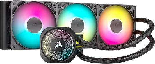 CORSAIR Nautilus 360 RS (ARGB or Non-RGB) Liquid CPU Cooler – 360mm AIO – Low-Noise – Direct Motherboard Connection – Daisy-Chain – Intel LGA 1851/1700, AMD AM5/AM4 – 3X RS120 ARGB Fans Included – Black or White