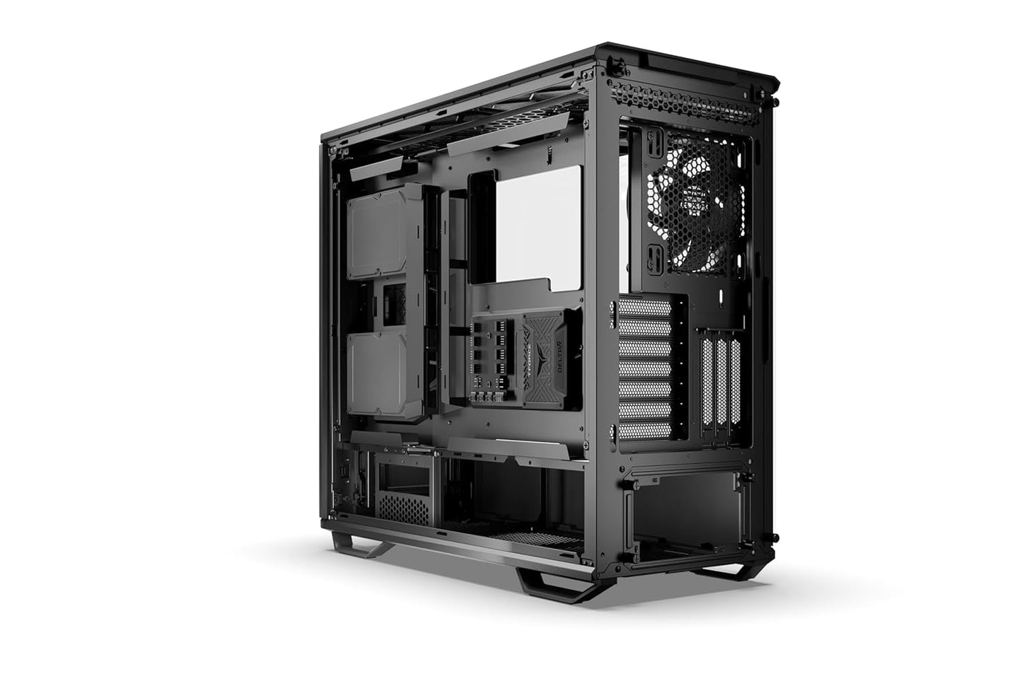Dark Base 701 Mid Tower PC Case | Mesh Front | Airflow Optimized | 3 Pre-Installed Silent Wings 4 Fans | ARGB Lighting with Controller | Tempered Glass | PWM and ARGB Hub | Black | BGW58