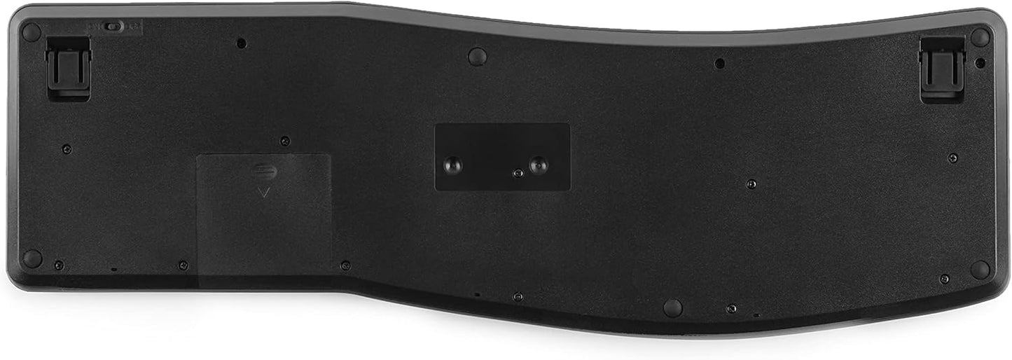Ergonomic Wireless Keyboard and Mouse Combo for Comfortable PC and Laptop Use, 2.4 GHz USB, Black