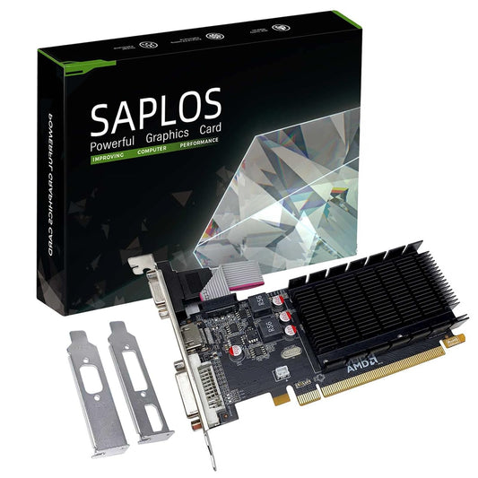 Radeon HD 5450 2GB Graphics Card, GDDR3 64-bit, HDMI DVI VGA, Low Profile, PCI Express x16, DirectX 11, Video Card PC, Computer GPU, Support 2 Monitors