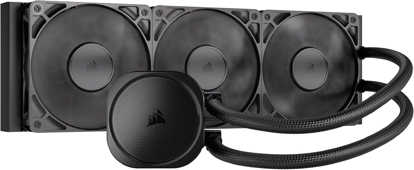 CORSAIR Nautilus 360 RS (ARGB or Non-RGB) Liquid CPU Cooler – 360mm AIO – Low-Noise – Direct Motherboard Connection – Daisy-Chain – Intel LGA 1851/1700, AMD AM5/AM4 – 3X RS120 ARGB Fans Included – Black or White