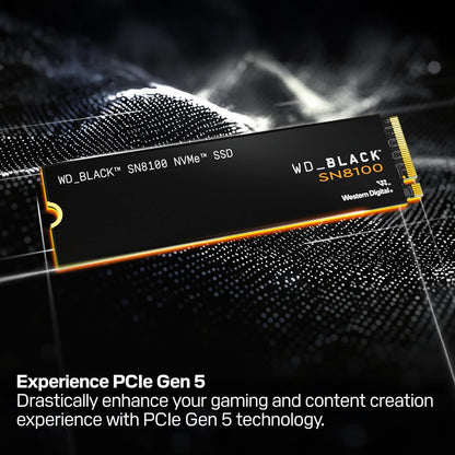 WD_BLACK (1TB/2TB/4TB) SN8100 NVMe SSD Internal Solid State Drive - Gen 5 PCIe 5.0x4, M.2 2280, Seq. Read Speeds Up to 14,900 MB/s, Best for AI Applications, Gaming, and Video Editing