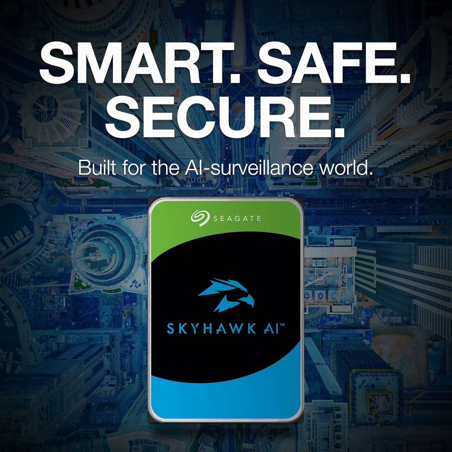 Seagate Skyhawk AI 20TB Video Internal Hard Drive HDD – 3.5 Inch SATA 6Gb/s 256MB Cache for DVR NVR Security Camera System with in-House Rescue Services [SURVEILLANCE AI] (ST20000VEZ02/002)