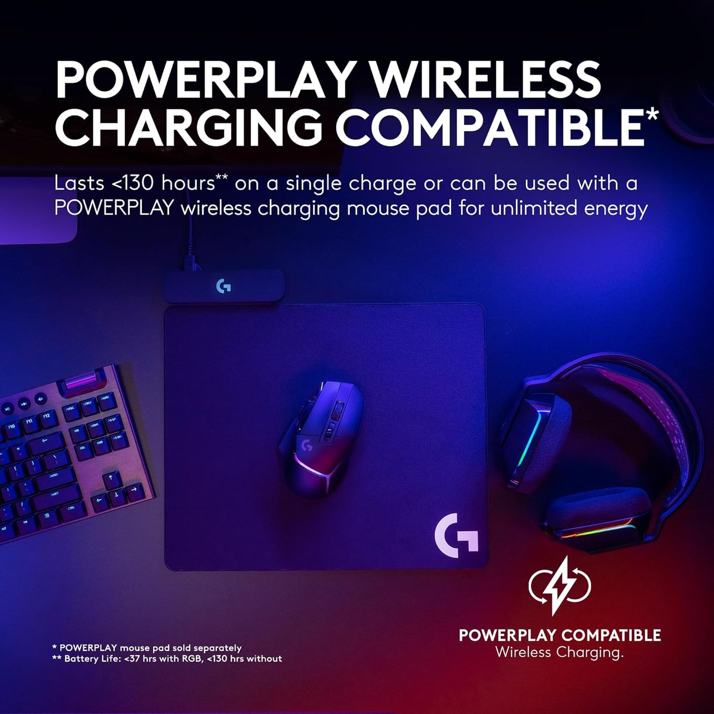 Logitech G502 X Plus Wireless Gaming Mouse - LIGHTSPEED Optical, LIGHTFORCE Switches, LIGHTSYNC RGB, HERO 25K Sensor for PC/Mac - Black