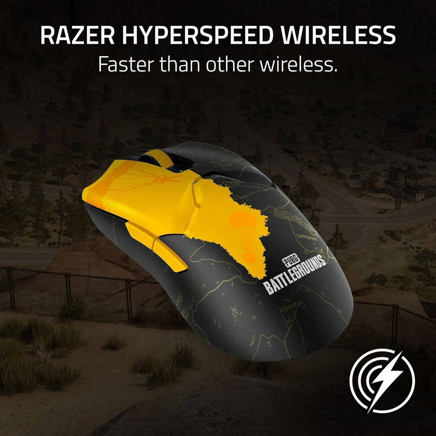 PUBG: Battleground Edition - Razer Viper V2 Pro HyperSpeed Wireless Gaming Mouse: 59g Ultra Lightweight - Optical Switches Gen-3-30K DPI Optical Sensor - 90 Hour Battery - USB Type C Cable Included
