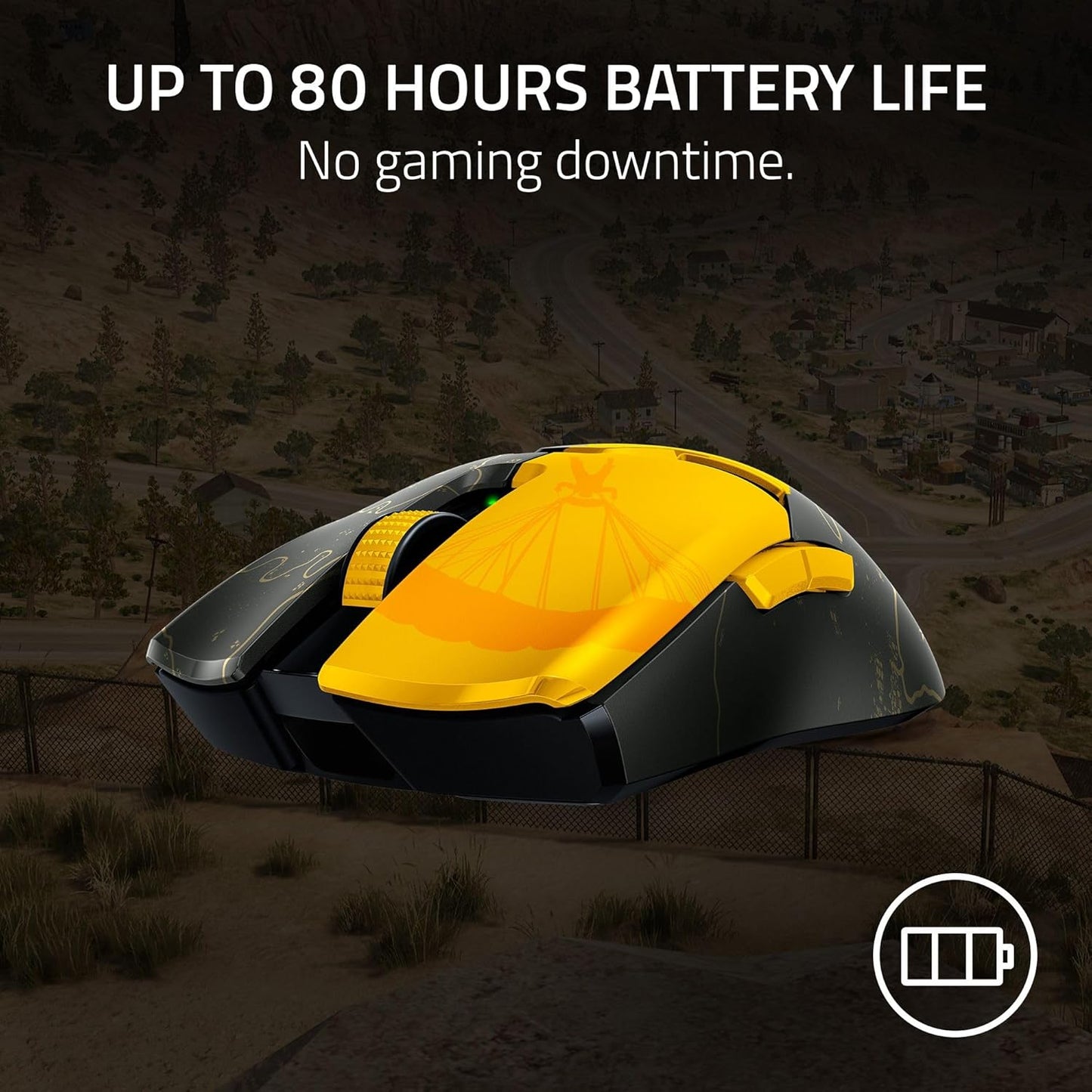 PUBG: Battleground Edition - Razer Viper V2 Pro HyperSpeed Wireless Gaming Mouse: 59g Ultra Lightweight - Optical Switches Gen-3-30K DPI Optical Sensor - 90 Hour Battery - USB Type C Cable Included