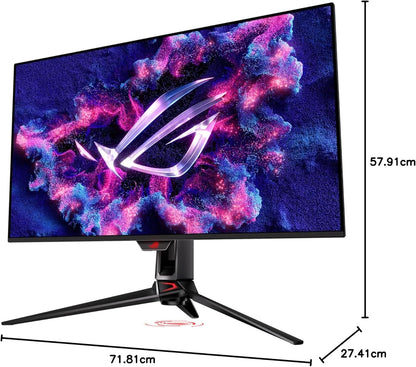 ASUS ROG Swift 32” 4K OLED Gaming Monitor (PG32UCDM) - UHD (3840 x 2160), QD-OLED, 240Hz, 0.03ms, G-SYNC Compatible, Custom Heatsink, Graphene Film, 99% DCI-P3, True 10-bit, 90W USB-C