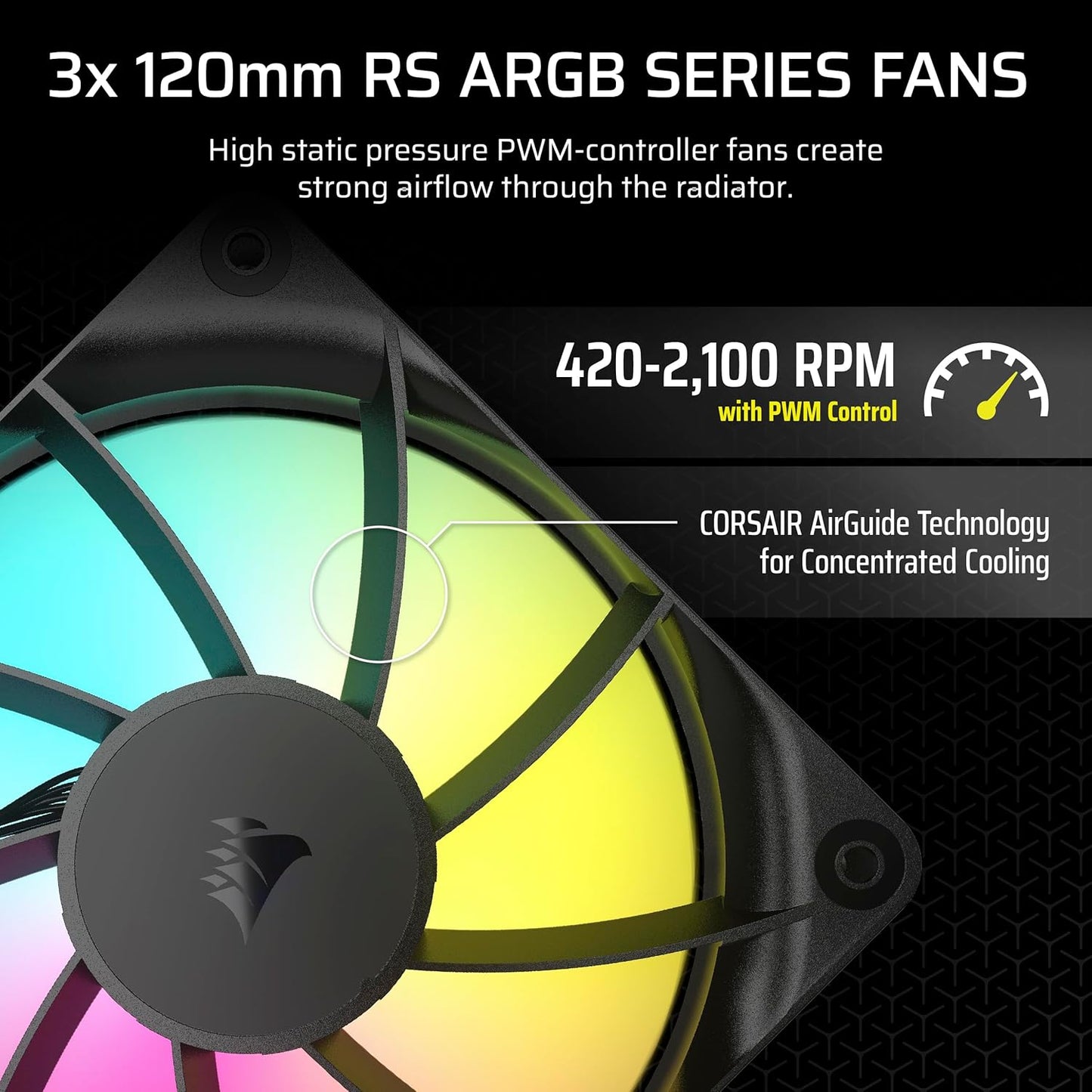 CORSAIR Nautilus 360 RS (ARGB or Non-RGB) Liquid CPU Cooler – 360mm AIO – Low-Noise – Direct Motherboard Connection – Daisy-Chain – Intel LGA 1851/1700, AMD AM5/AM4 – 3X RS120 ARGB Fans Included – Black or White