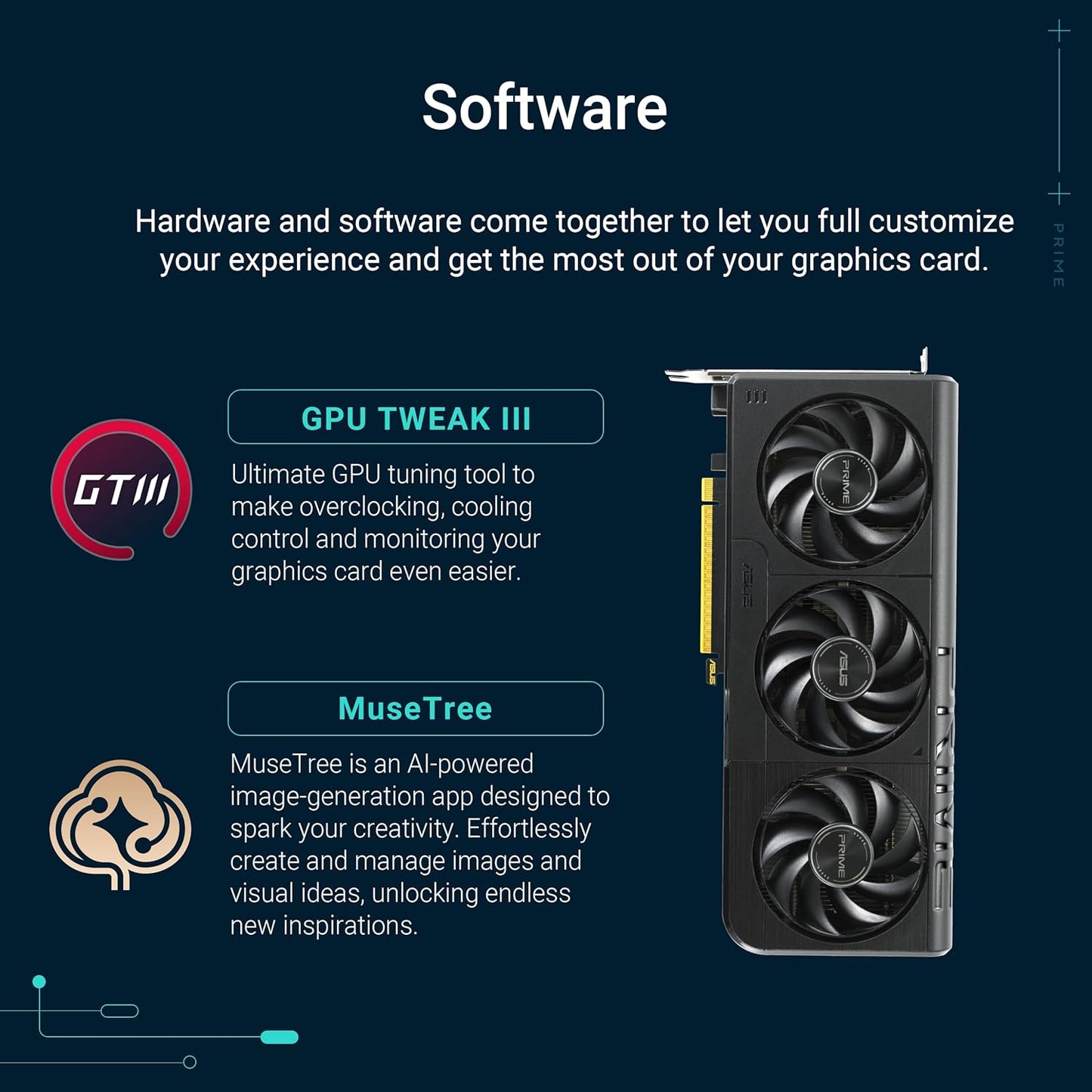 ASUS The SFF-Ready Prime GeForce RTX™ 5060 8GB GDDR7 Graphics Card (PCIe® 5.0, 8GB GDDR7, HDMI®/DP 2.1, 2.5-Slot, Axial-tech Fans, Dual BIOS)