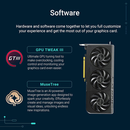 ASUS The SFF-Ready Prime GeForce RTX™ 5060 8GB GDDR7 Graphics Card (PCIe® 5.0, 8GB GDDR7, HDMI®/DP 2.1, 2.5-Slot, Axial-tech Fans, Dual BIOS)