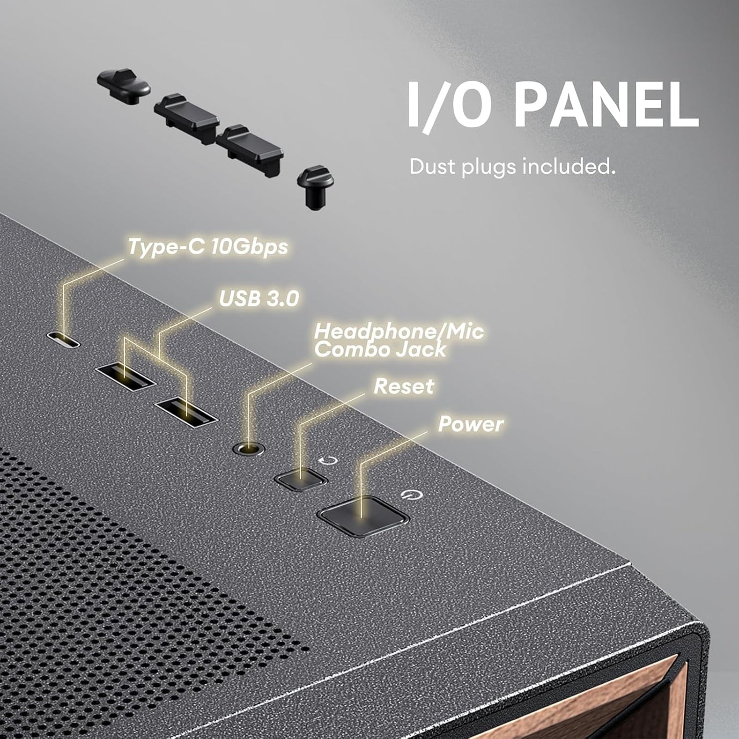 Antec Flux SE, Sound-Dampening Side Panels, 5 x PWM Fans Included, Front Panel with Walnut Wood, Type-C, 420mm Radiator& Back Connect Motherboard Support, Silent Case, Mid E-ATX Tower PC Case