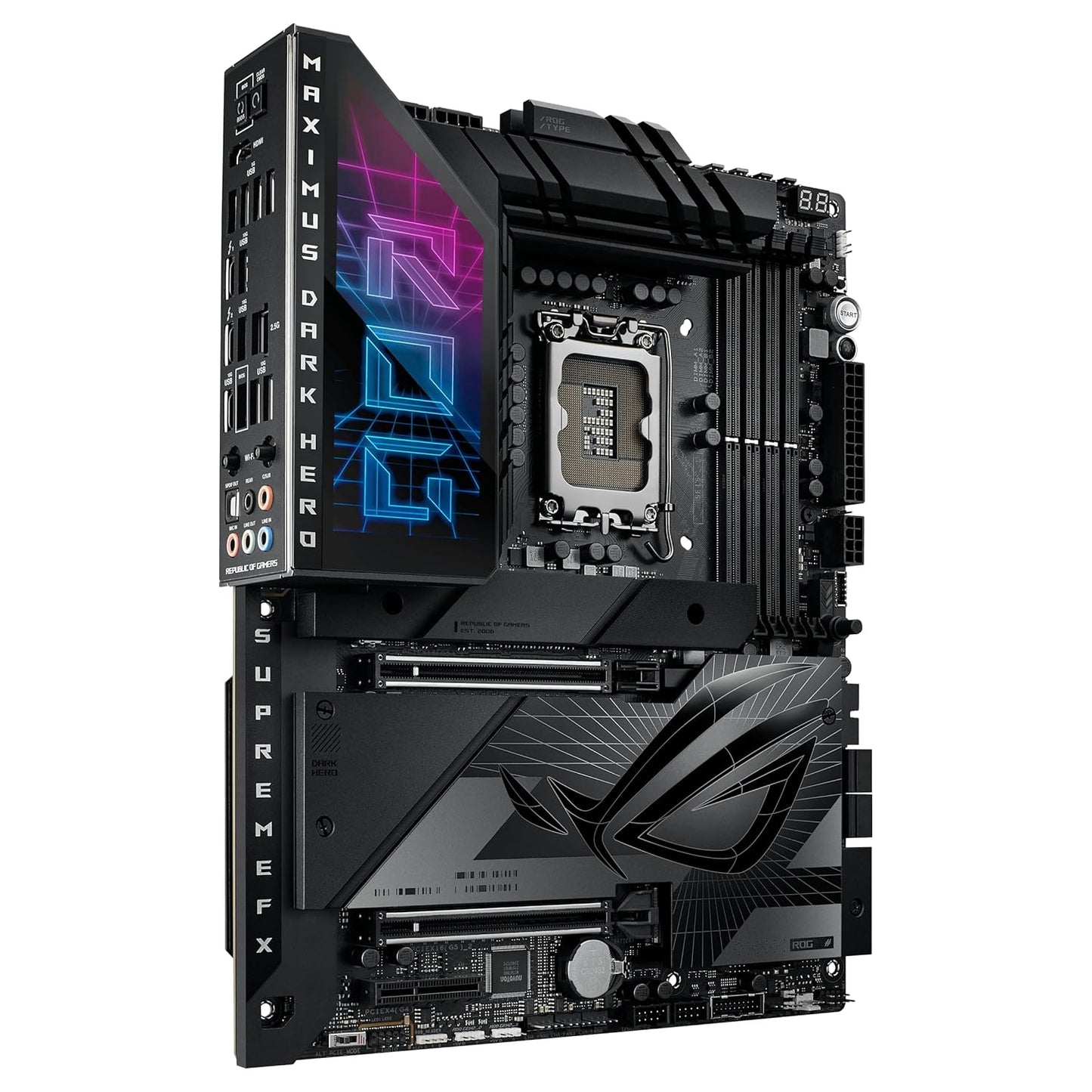 ASUS ROG Maximus Z790 Dark Hero (WiFi 7) LGA 1700(Intel 14th &13th&12th Gen) ATX Gaming Motherboard(PCIe 5.0x16, 5xM.2 Slots,DDR5,2X Thunderbolt 4 Ports, USB Type-C Front-Panel)