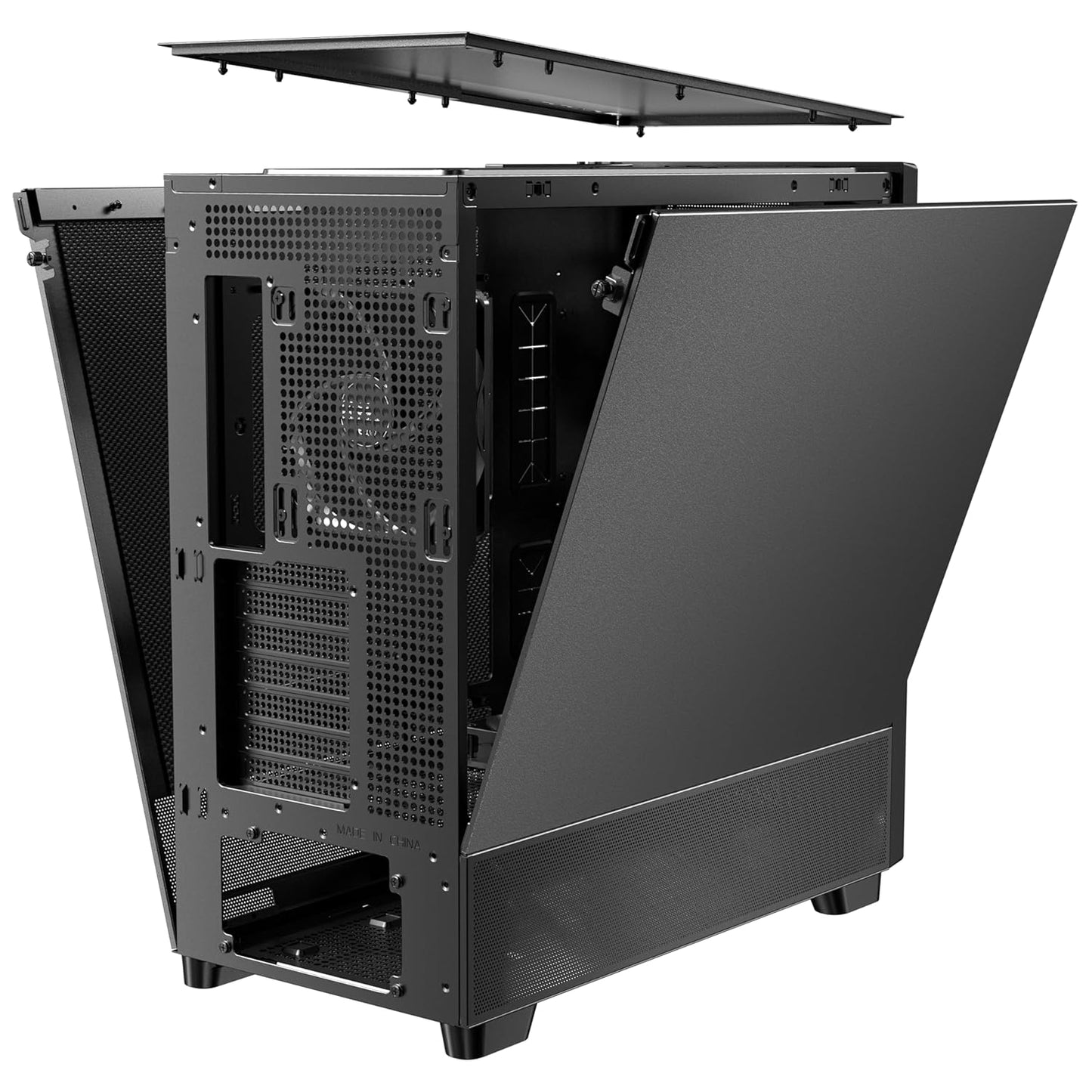 Antec Flux SE, Sound-Dampening Side Panels, 5 x PWM Fans Included, Front Panel with Walnut Wood, Type-C, 420mm Radiator& Back Connect Motherboard Support, Silent Case, Mid E-ATX Tower PC Case