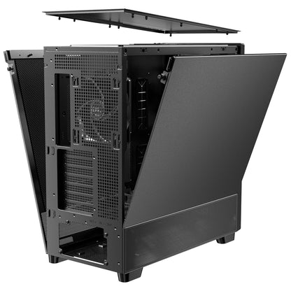 Antec Flux SE, Sound-Dampening Side Panels, 5 x PWM Fans Included, Front Panel with Walnut Wood, Type-C, 420mm Radiator& Back Connect Motherboard Support, Silent Case, Mid E-ATX Tower PC Case