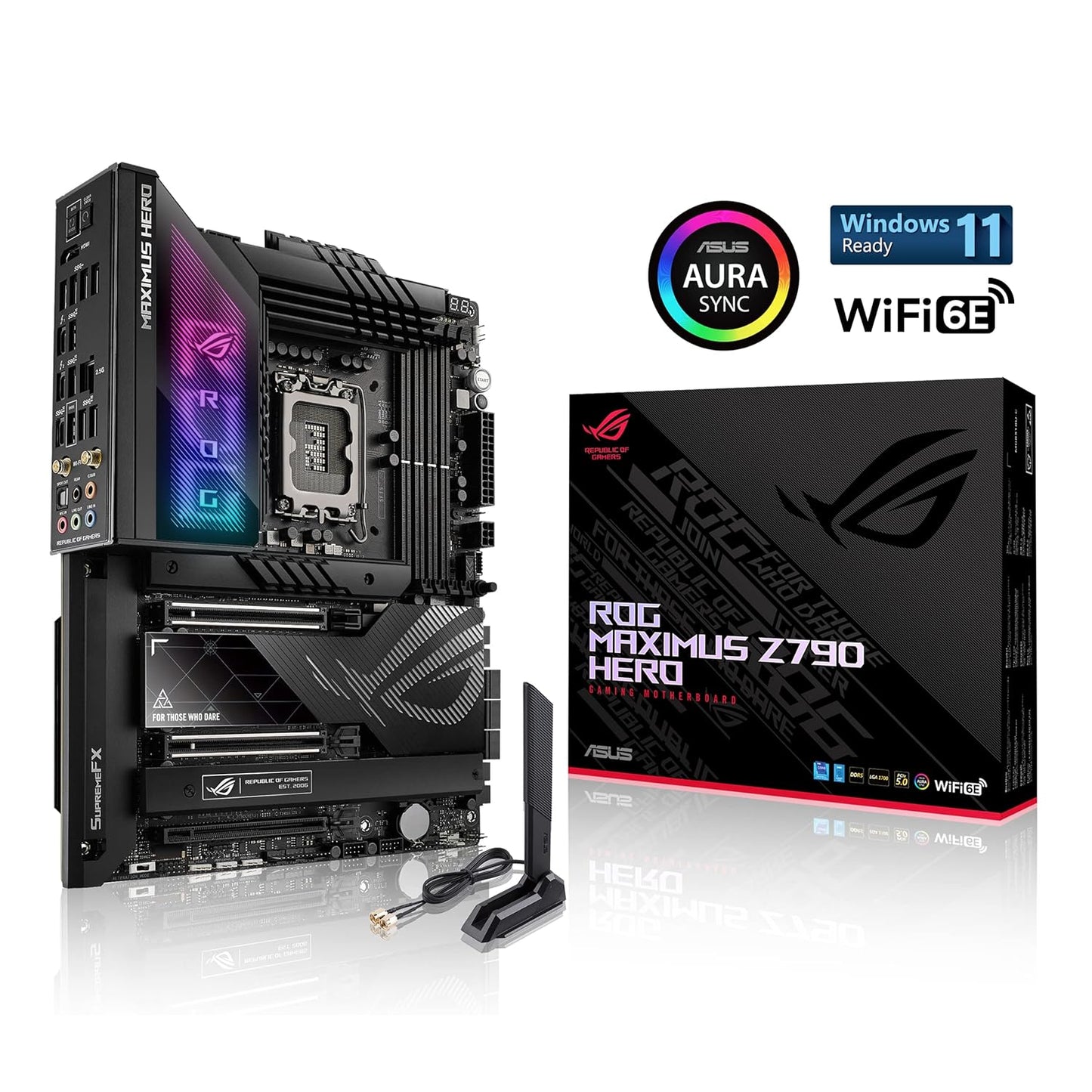 ASUS ROG Maximus Z790 Hero WiFi6E LGA 1700(Intel 14th,13th&12th Gen) ATX gaming motherboard(PCIe 5.0,DDR5,20+1power stages,2.5Gb LAN, Bluetooth V5.2,2x Thunderbolt 4 ports,5xM.2, Thunderbolt 4/USB4 )