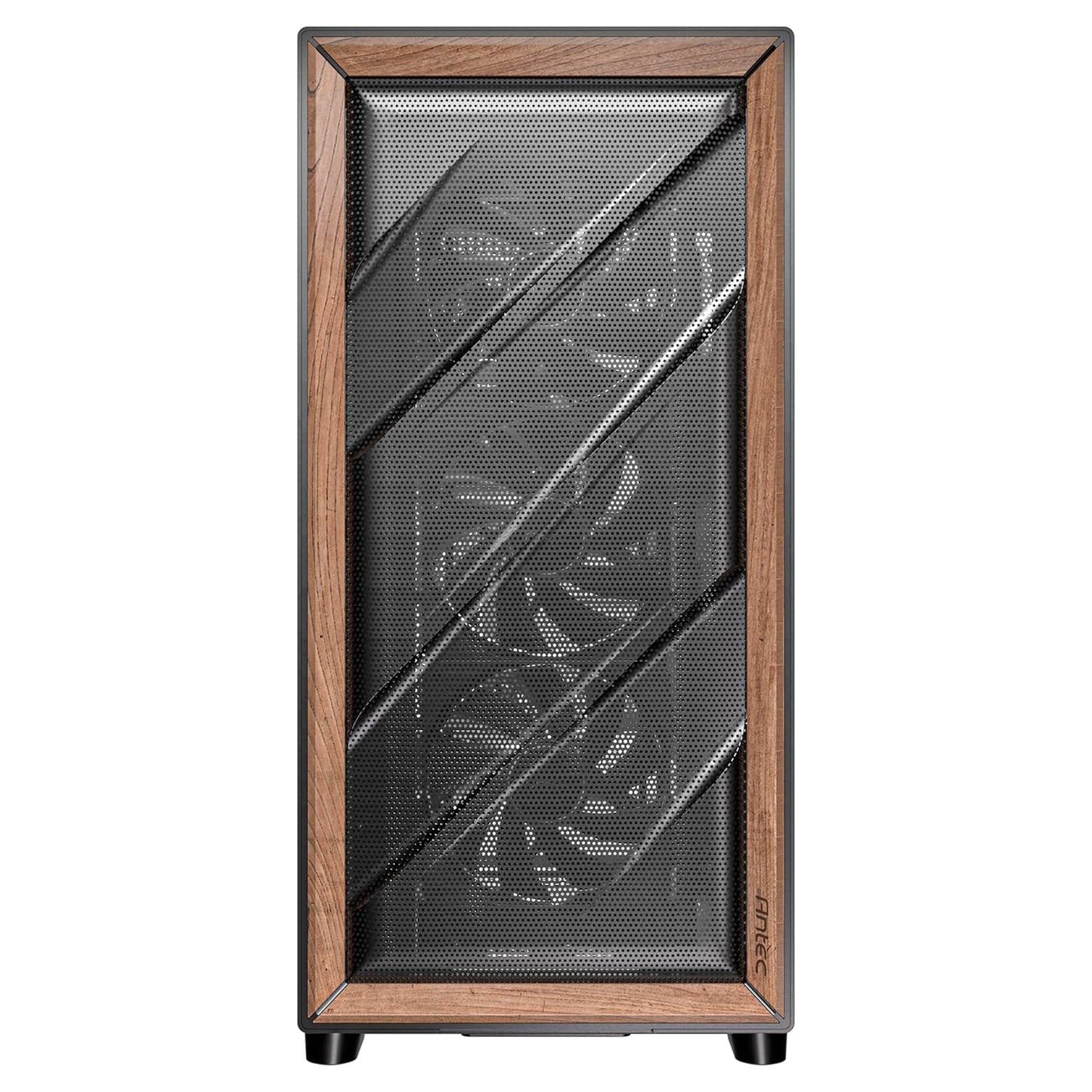 Antec Flux SE, Sound-Dampening Side Panels, 5 x PWM Fans Included, Front Panel with Walnut Wood, Type-C, 420mm Radiator& Back Connect Motherboard Support, Silent Case, Mid E-ATX Tower PC Case