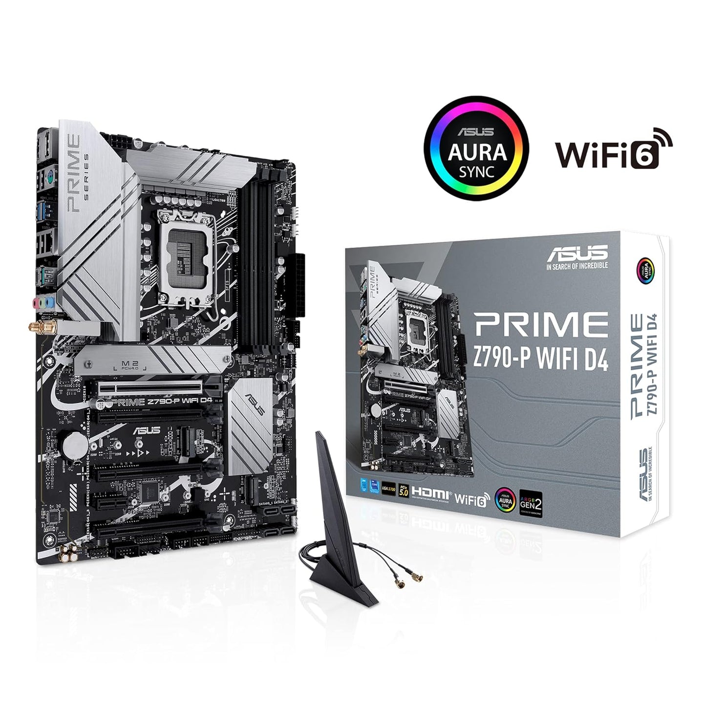 ASUS Prime Z790-P WiFi D4 LGA 1700(Intel 14th,12th&13th Gen) ATX motherboard (PCIe 5.0,DDR4,14+1DrMOS,3x M.2,WiFi 6, Bluetooth v5.2,2.5Gb LAN, front panel USB 3.2 Gen 2 USB Type-C, Thunderbolt 4/USB4)