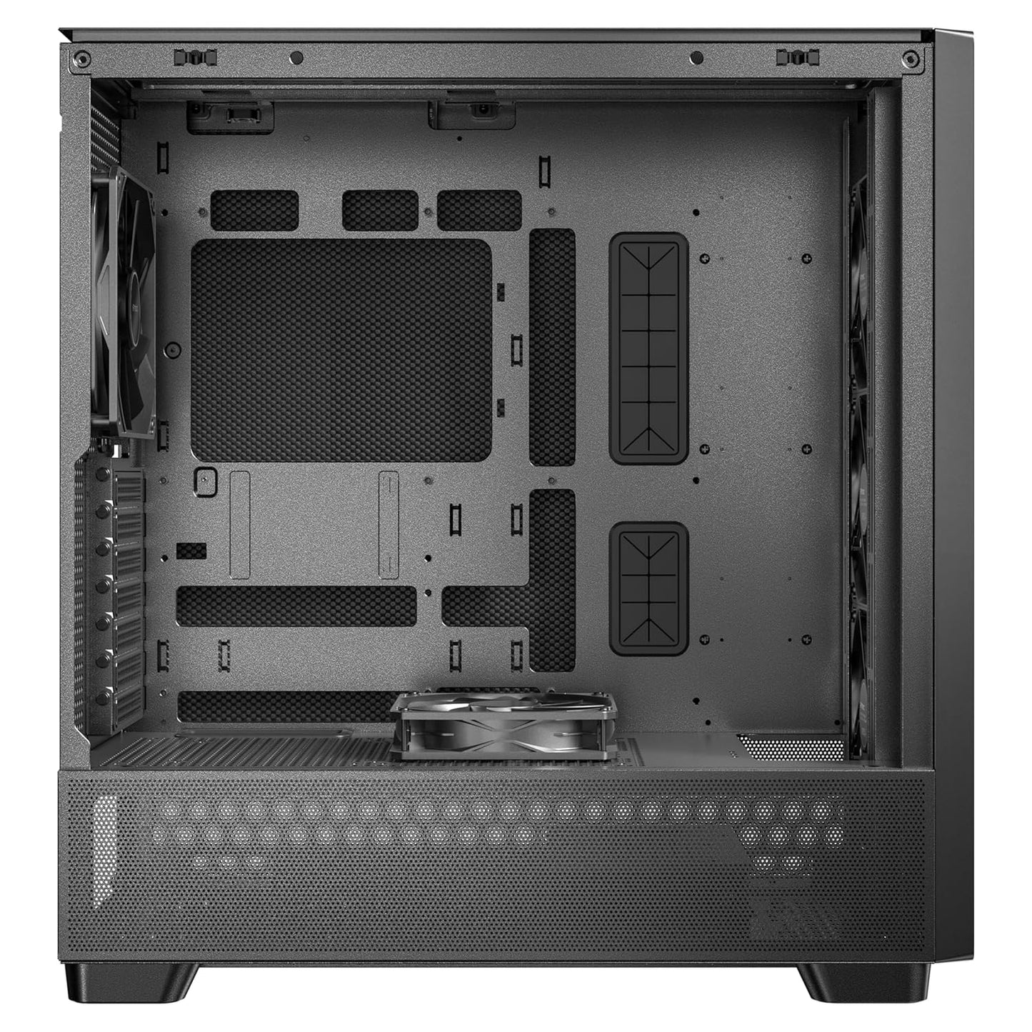 Antec Flux SE, Sound-Dampening Side Panels, 5 x PWM Fans Included, Front Panel with Walnut Wood, Type-C, 420mm Radiator& Back Connect Motherboard Support, Silent Case, Mid E-ATX Tower PC Case