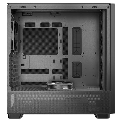 Antec Flux SE, Sound-Dampening Side Panels, 5 x PWM Fans Included, Front Panel with Walnut Wood, Type-C, 420mm Radiator& Back Connect Motherboard Support, Silent Case, Mid E-ATX Tower PC Case