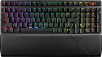ASUS ROG Strix Scope II 96 Wireless Gaming Keyboard, Tri-Mode Connection, Dampening Foam & Switch-Dampening Pads, Hot-Swappable Pre-lubed ROG NX Snow Switches, PBT Keycaps, RGB-Black
