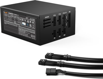 be quiet! Straight Power 12-1500w Modular Power Supply | 80 Plus Platinum ATX 3.1 Compliant | for PCIe 5.0 GPUs and GPUs with 6+2 pin connectors | Silent 135mm Fan | BN518