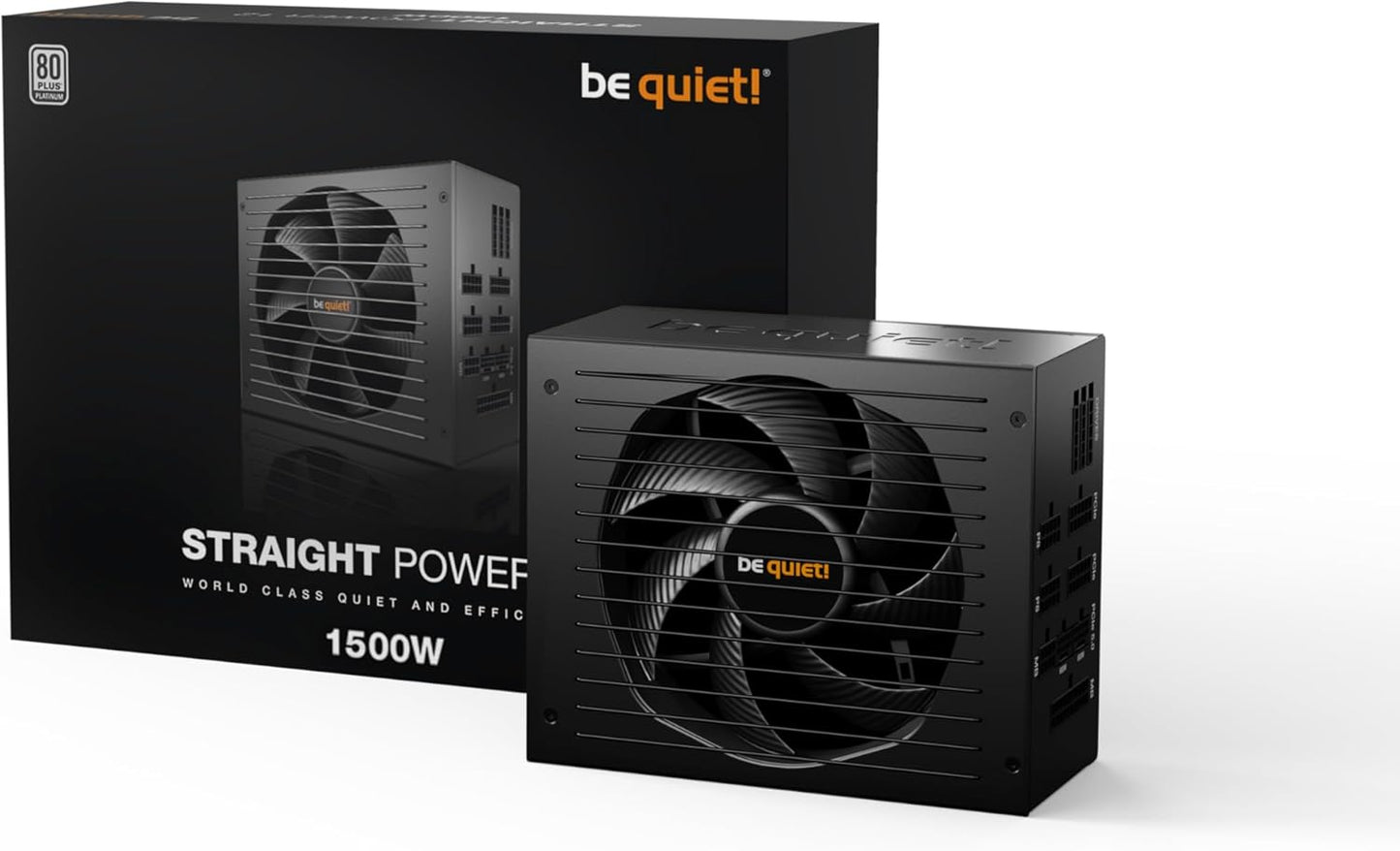 be quiet! Straight Power 12-1500w Modular Power Supply | 80 Plus Platinum ATX 3.1 Compliant | for PCIe 5.0 GPUs and GPUs with 6+2 pin connectors | Silent 135mm Fan | BN518
