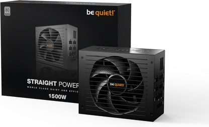 be quiet! Straight Power 12-1500w Modular Power Supply | 80 Plus Platinum ATX 3.1 Compliant | for PCIe 5.0 GPUs and GPUs with 6+2 pin connectors | Silent 135mm Fan | BN518