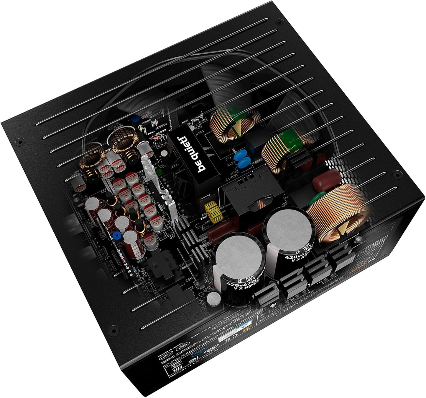 be quiet! Straight Power 12-1500w Modular Power Supply | 80 Plus Platinum ATX 3.1 Compliant | for PCIe 5.0 GPUs and GPUs with 6+2 pin connectors | Silent 135mm Fan | BN518