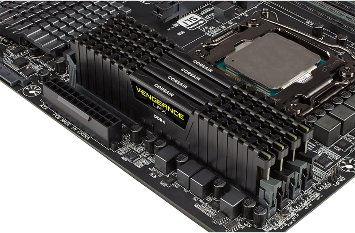 Corsair Vengeance LPX 128GB (4x32GB) DDR4 3200(PC4-28800) C18 1.35V Desktop Memory - Black