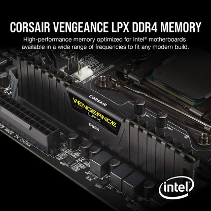 CORSAIR VENGEANCE LPX DDR4 RAM 64GB (2x32GB) 3200MHz CL16-20-20-38 1.35V Intel AMD Desktop Computer Memory - Black (CMK64GX4M2E3200C16)