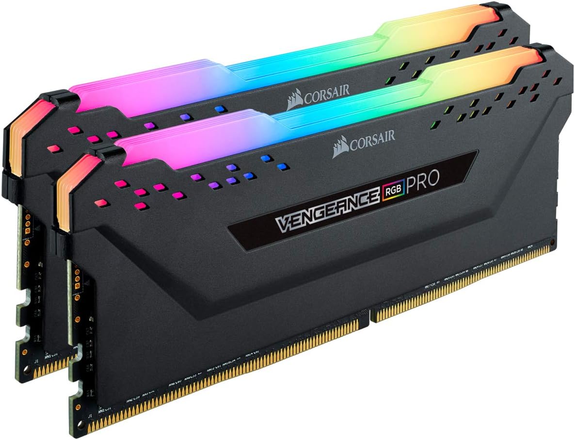 Corsair Vengeance RGB Pro 64GB (2x32GB) DDR4 3200 (PC4-25600) C16 Desktop memory–Black (CMW64GX4M2E3200C16)